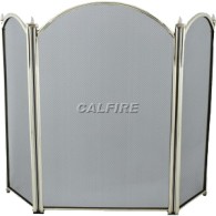 26'' 3 Fold Fire Screen - Brass Plated