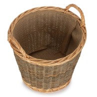 Unpeeled Log Basket - Small - With Lining ##SALE