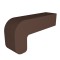 Vitcas Fire Brick Curved - Brown (220mm x 100mm x 55mm)