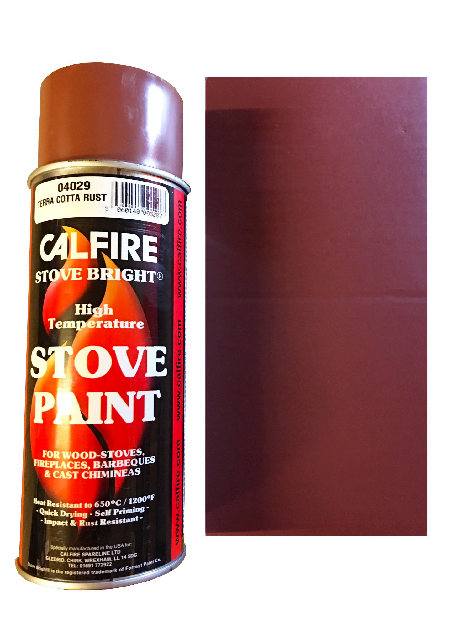 Stovebright High Temperature Paint 1A62H302 (400ml Aerosol) Terra Cotta Rust 5060148005287