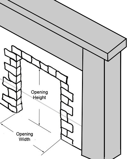 custom trim opening width and height
